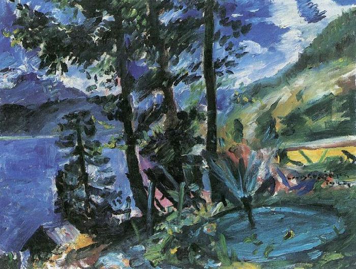 Lovis Corinth Walchensee mit Springbrunnen Norge oil painting art